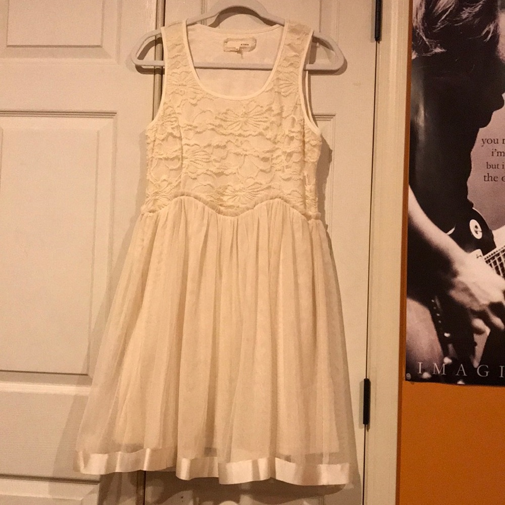 Cream Lace and Tulle Dress